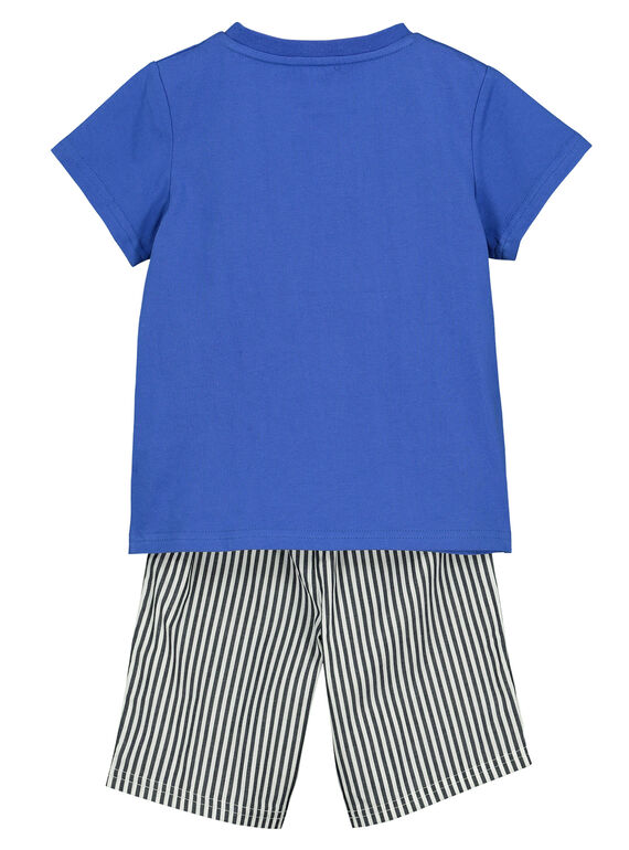Set Pigiama T-shirt E Pantaloni Blu E Bianco Bambino : Acquisto Online - Pigiama | DPAM