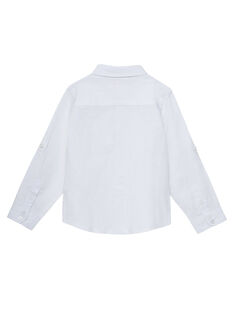 Camicia in lino bianca bambino con papillon amovibile JOPOECHEM / 20S902G2CHM000