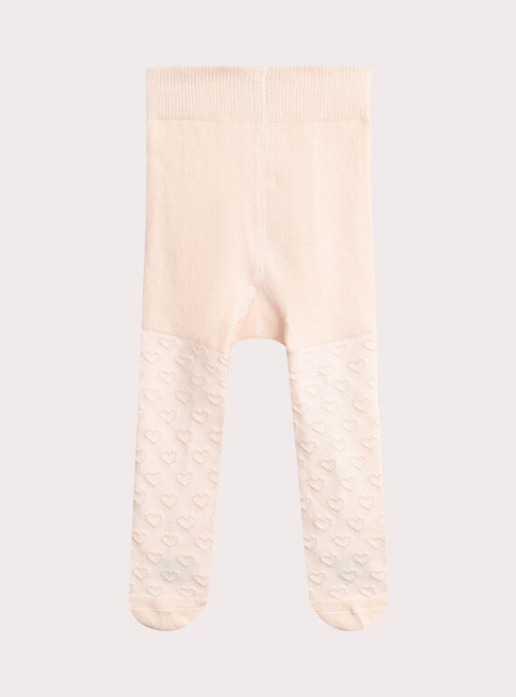 Collant rosa pallido con motivo a cuore per bambina  VYIJOCOLCO2 / 24WI09H5COL321