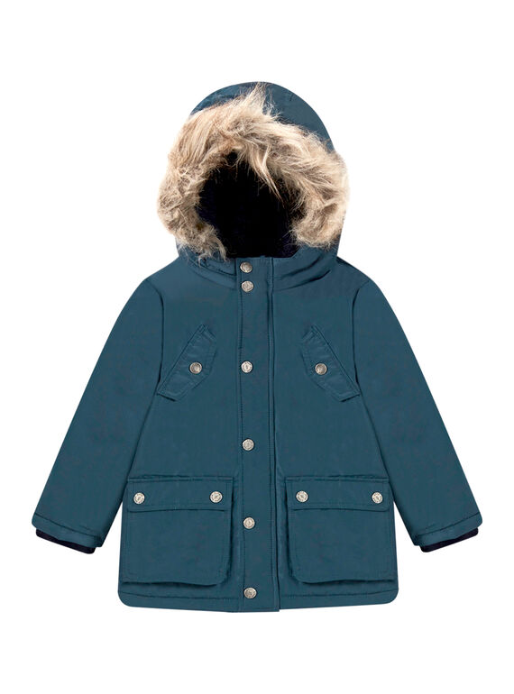 Parka tinta unita con cappuccio bambino MOGROPAR2 / 21W90251PAR716