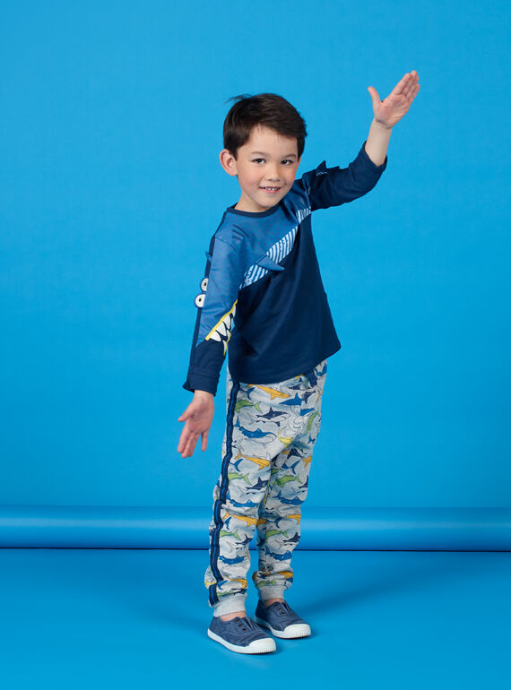 Pantaloni sportivi grigi bambino LONAUJOG2 / 21S902P1JGBJ922