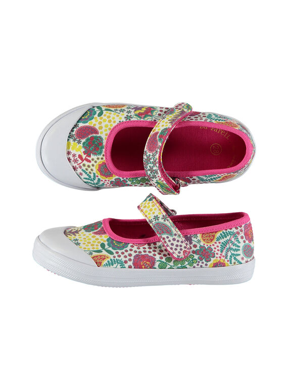 Scarpe baby tela con stampa bambina FFBABCASH / 19SK35C1D17304