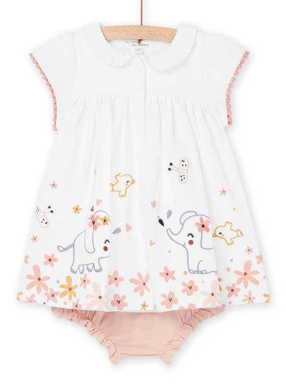 Abito e bloomer bianco e rosa ROU2ENS1 / 23SF03I1ENS000