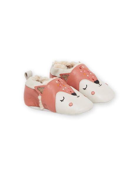 Babbucce stivaletti in pelle morbida con stampa animali PICHOSFOX / 22XK3751D3S030