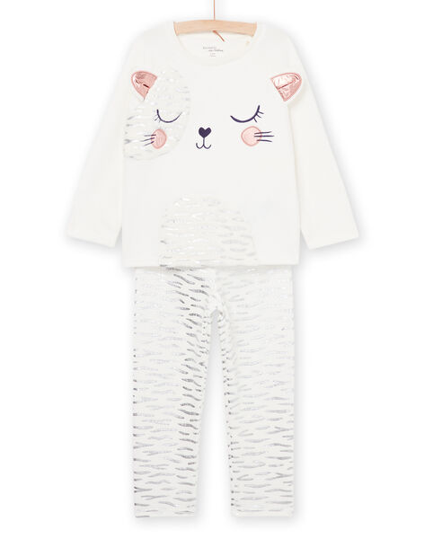 Pigiama t-shirt e pantaloni in velluto con stampa gatto PEFAPYJGER / 22WH1139PYJ001