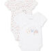 2 body con stampa e motivi fantasia