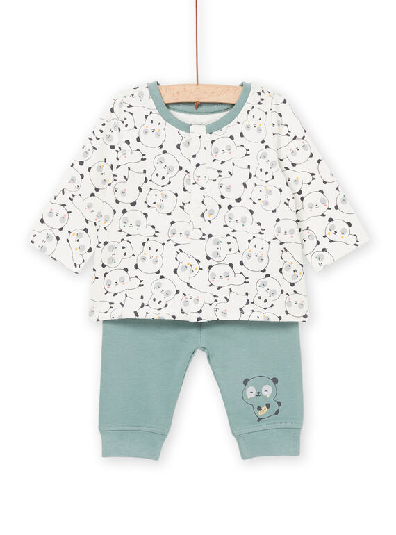 Felpa con stampa panda e pantaloni POU1ENS4 / 22WF0482ENS001