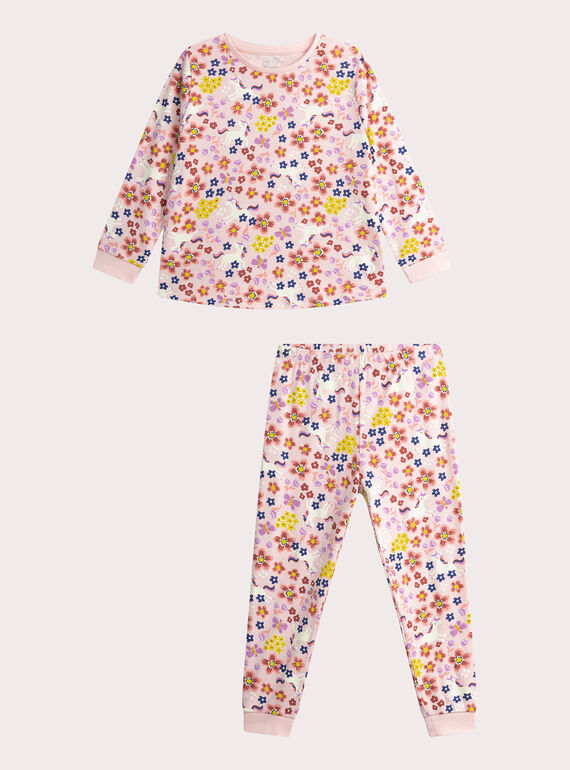 Pigiama rosa confetto da bambina WEFAPYJPHO / 25SH1191PYJD310