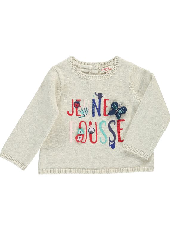 Baby girls' sweater CIDEPUL / 18SG09F1PUL001