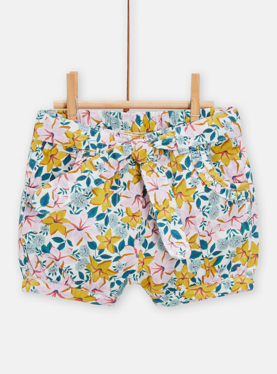 Shorts con stampa a fiori neonata TIPOSHO / 24SG09M1SHO001