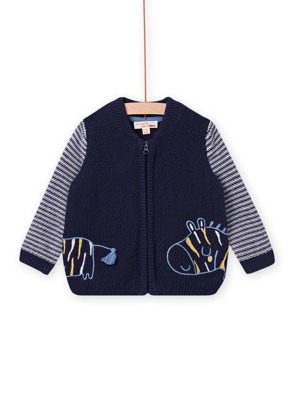Cardigan blu inchiostro neonato NUSOGIL / 22SG10Q1GILC214