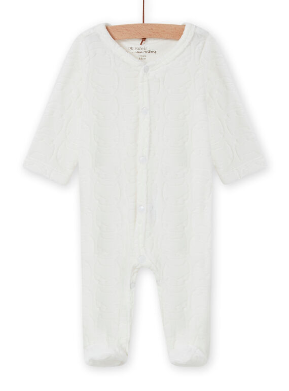 Tutina ecrù stampa volpe nascita unisex MOU2GRE2 / 21WF05D2GRE001