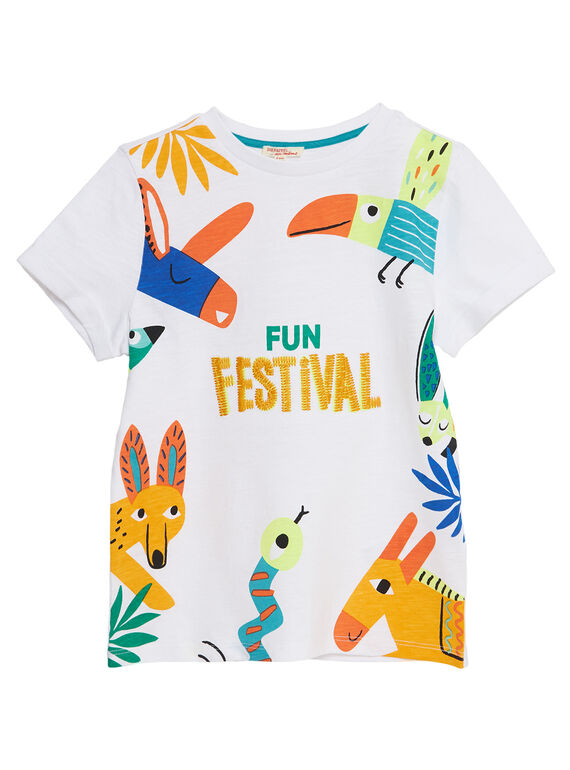 T-shirt bambino maniche corte bianca animali fantastici JOMARTI3 / 20S902P6TMC000