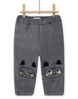 Jeans grigi con motivi mostri neonato MUHIJEAN / 21WG10U1JEAK004