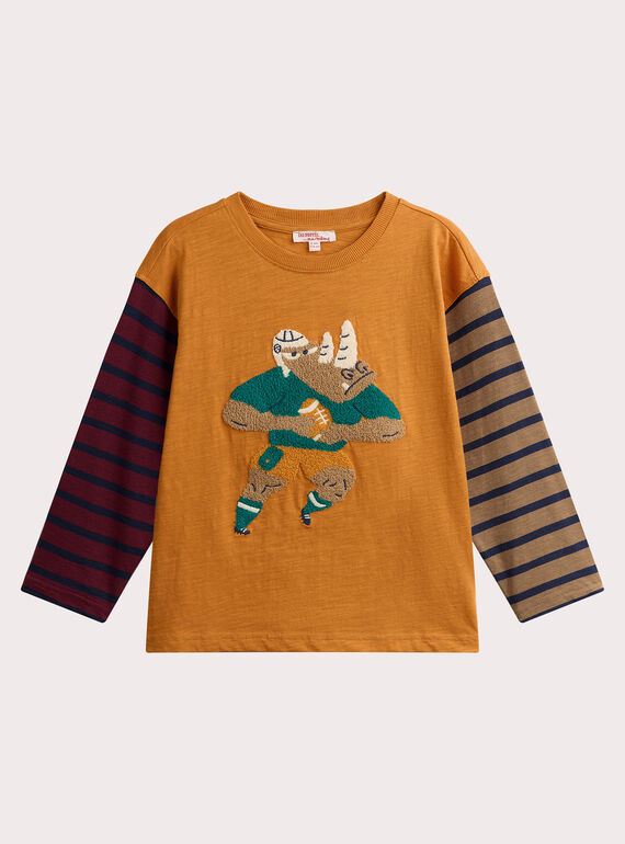 T-shirt con rinoceronte e maniche a righe per bambino VOKOTEE2 / 24W90231TML109