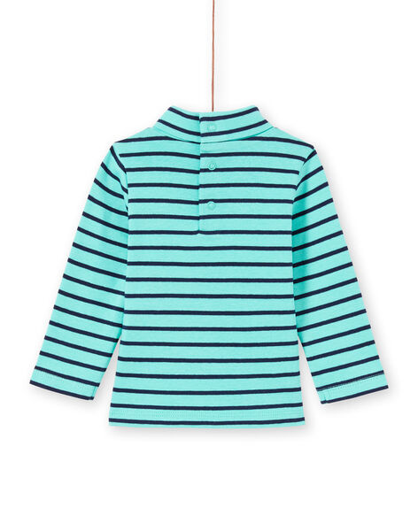 Dolcevita turchese e navy a righe neonato MUJOSOUP1 / 21WG10N2SPL209