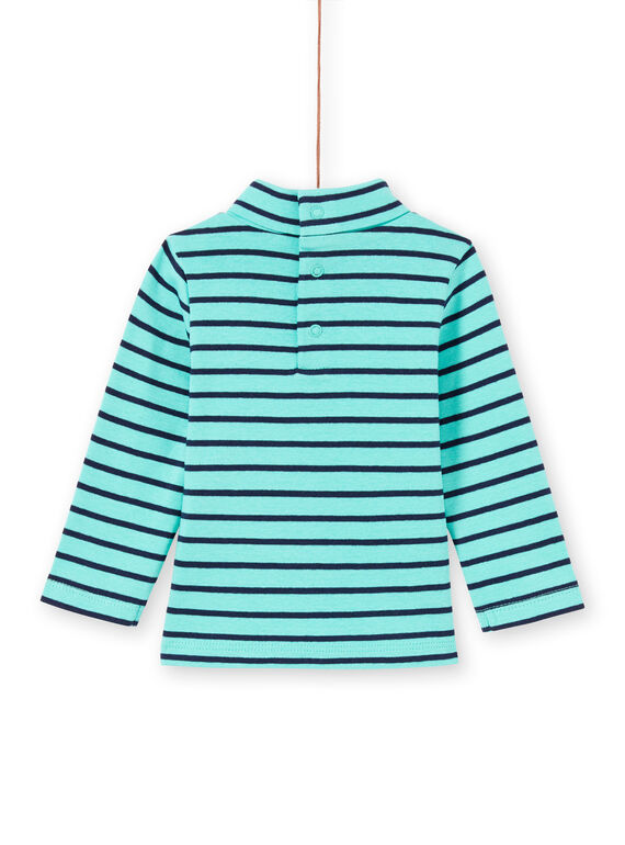 Dolcevita turchese e navy a righe neonato MUJOSOUP1 / 21WG10N2SPL209