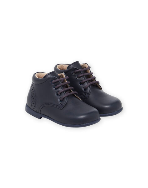 Stivaletti perforati in pelle liscia navy NUBOTIESS / 22KK3851D0F070