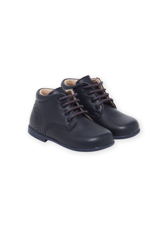 Stivaletti perforati in pelle liscia navy NUBOTIESS / 22KK3851D0F070