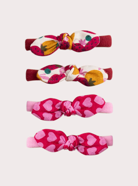 Lotto di 4 elastici rosa per ragazza VYAJOELA4 / 24WI01L3ELAF529