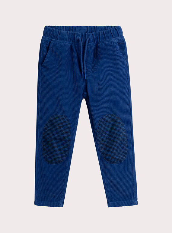 Pantaloni di velluto a coste blu re per ragazzo VOROPAN / 24W902P1PANC209