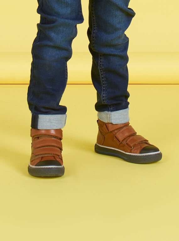 Sneakers alte cammello bambino MOBASTRIVTAN / 21XK3652D3F804