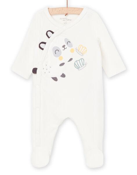 Tutina con motivi coniglio e farfalle POU2GRE3 / 22WF0591GRE001
