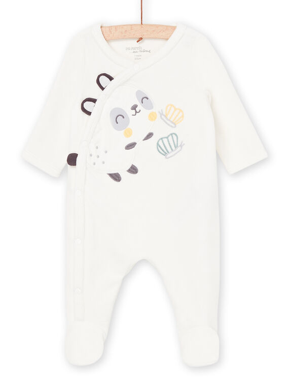 Tutina con motivi coniglio e farfalle POU2GRE3 / 22WF0591GRE001