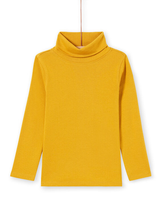 Dolcevita a maniche lunghe a tinta unita giallo bambino MOJOSOUP1 / 21W902N1SPL113
