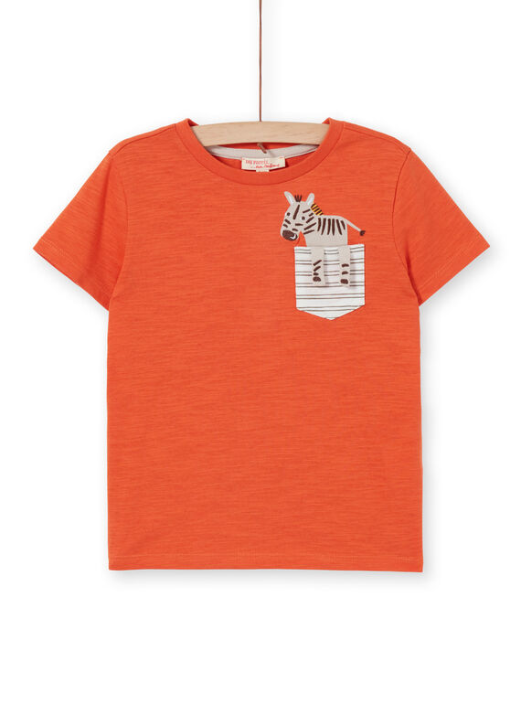 T-shirt arancione bambino LOTERTI3 / 21S902V3TMCE410