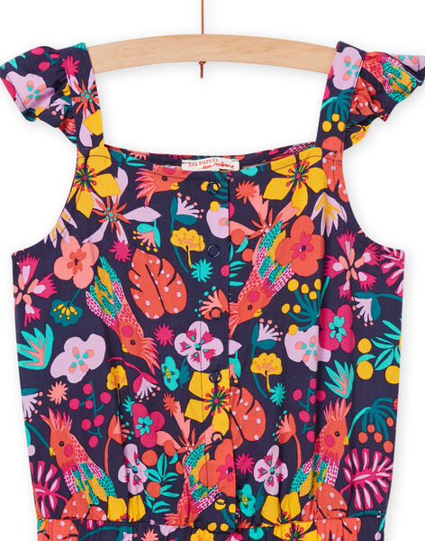 Tuta corta con stampa a fiori blu bambina NAWACOMB / 22S901V1CBLC211