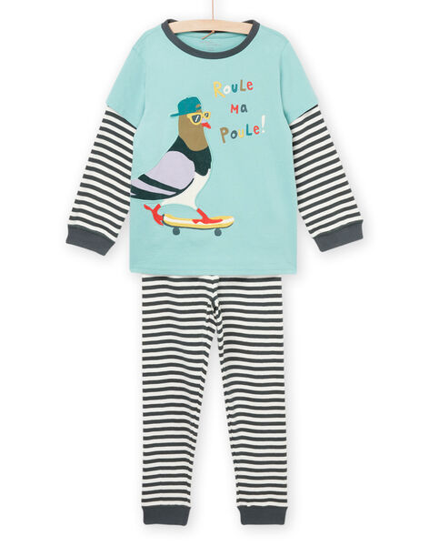 Set pigiama felpa e pantaloni con stampa piccione PEGOPYJPIG / 22WH1221PYJ631