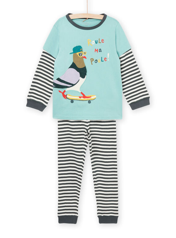 Set pigiama felpa e pantaloni con stampa piccione PEGOPYJPIG / 22WH1221PYJ631