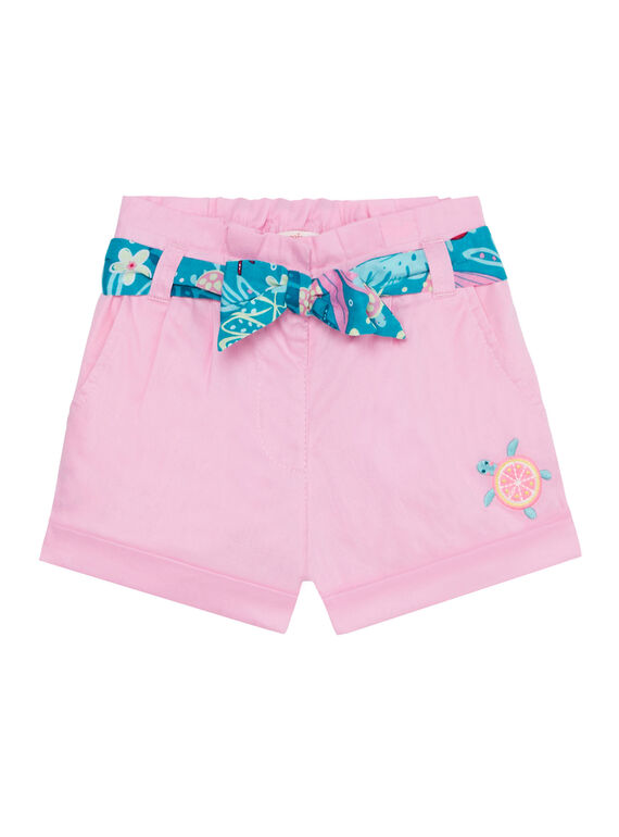 Shorts rosa neonata JIQUASHO2 / 20SG09R2SHO318