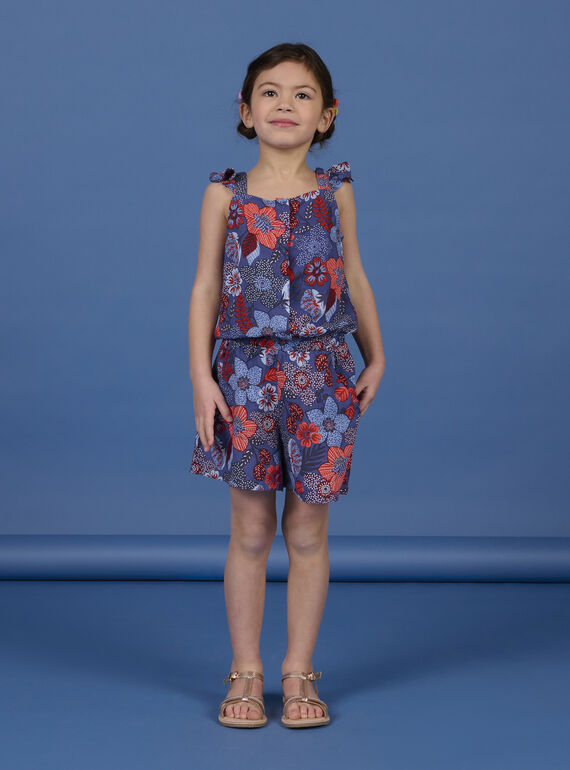 Tuta blu e rossa bambina NASANCOMB2 / 22S901S1CBL707