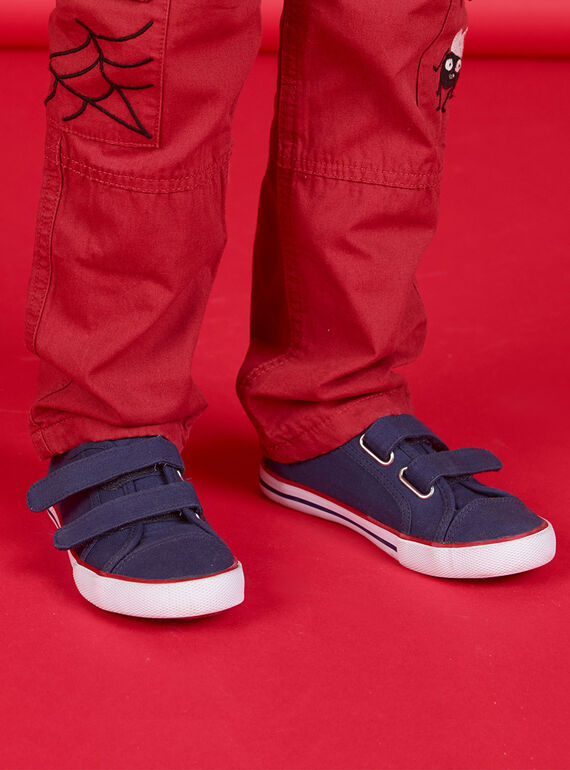 Scarpe da tennis tela tinta unita bambino FGVELBLE / 19SK36B4D16C218