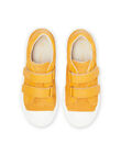 Sneakers gialle in crosta di pelle bambino NOBASVITALI / 22KK3632D3F010