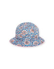 Cappello blu con stampa a fiori neonata NYISANCHA / 22SI09C2CHAC221