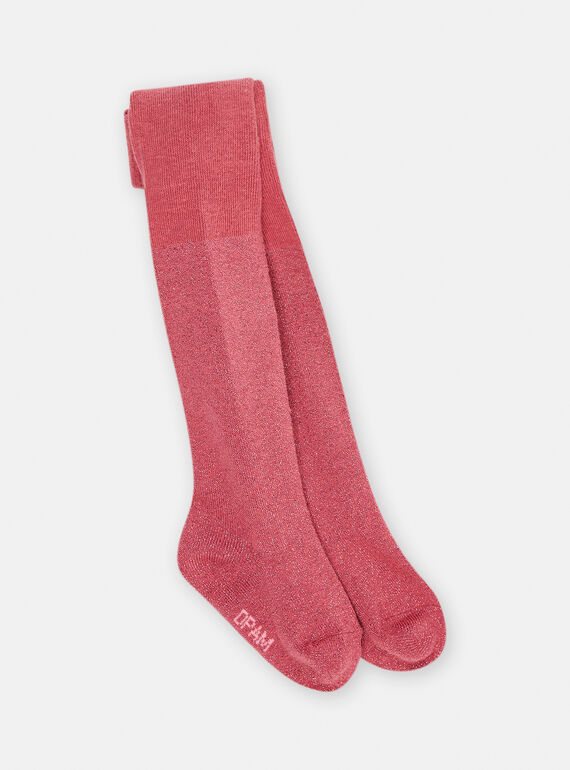 Collant rosa in lurex neonata SYIJOCOLU4 / 23WI09M3COLD304