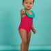 Costume intero rosso fragola con stampa cuori