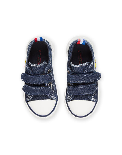 Sneakers in tela denim con patch tigre RUTOILTIGRE / 23KK3874D16P269
