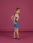 Salopette in jeans blu con ricami a fiori RAMAGSAC / 23S901T1SACP272