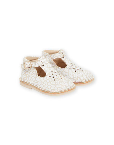 Scarpe baby dorate con stampa fantasia neonata NISALDORINE / 22KK3732D13954