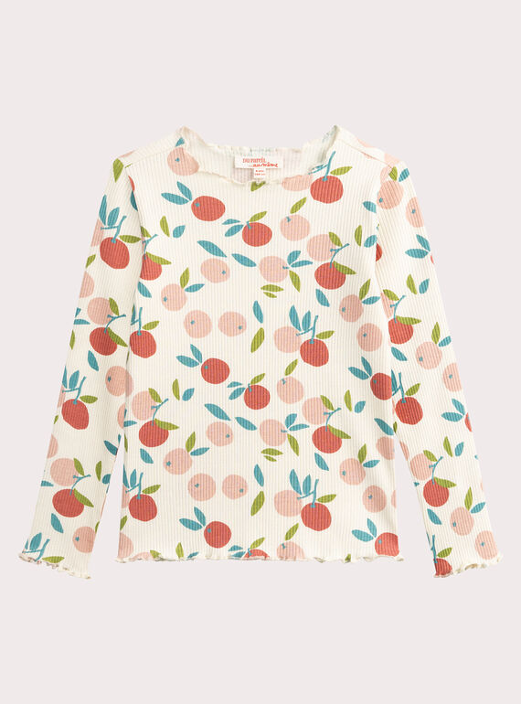 T-shirt stampa frutta per ragazza  VAJOUTEE4 / 24W901J1TML001