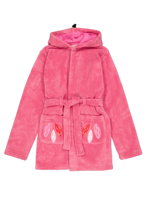 Vestaglia fenicottero rosa in soft boa bambina GEFAROBFLA / 19WH11N1RDCD308