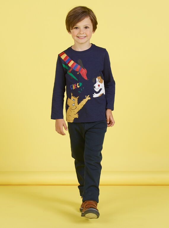 T-shirt navy bambino MOMIXTEE5 / 21W902J4TML717