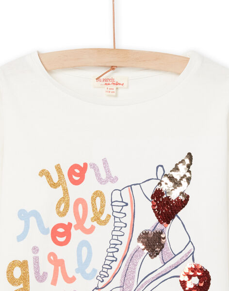 T-shirt con motivi fantasia con glitter e paillettes RAPURTEE1 / 23S901L2TML001