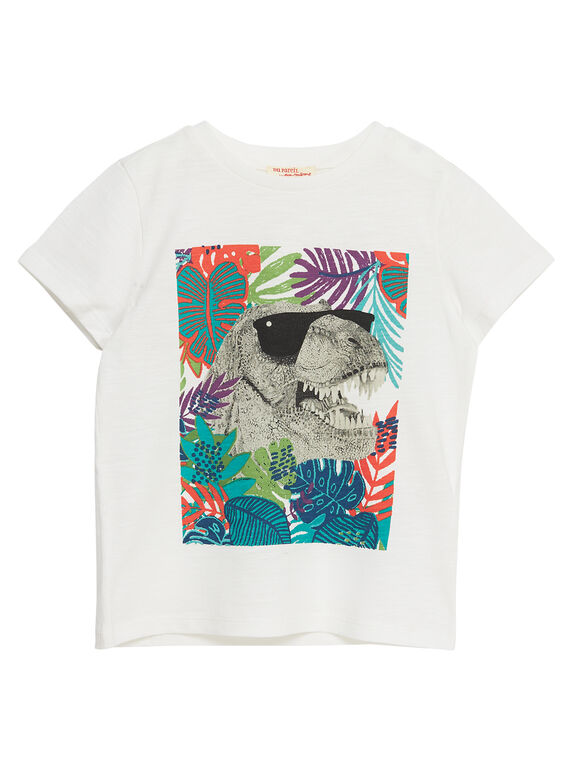 T-shirt bambino ecrù dinosauro JOSAUTI3 / 20S902Q2TMC001