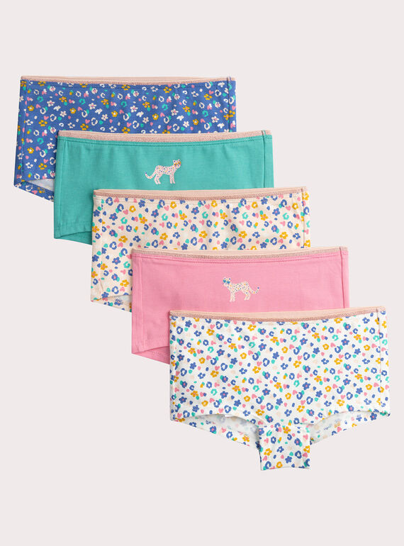 Lotto di 5 shorty fantasia per ragazza  VEFAHOTSEM1 / 24WH1184SHY001