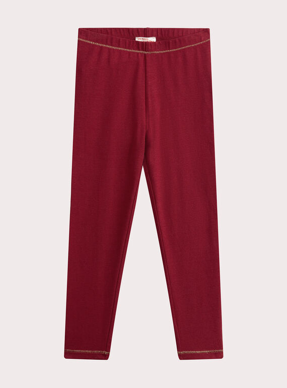 Leggings rossi per bambina  VYAJOLEG4 / 24WI01G1CALF529